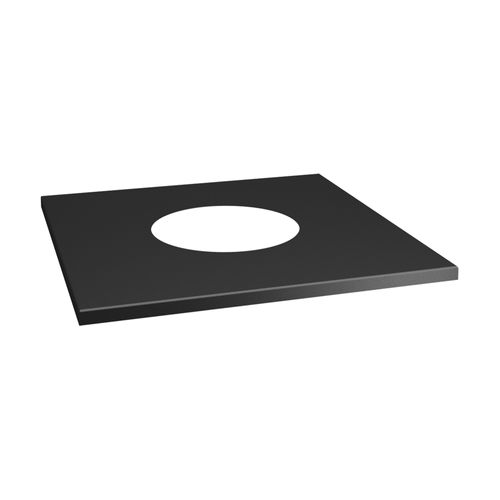 BLACK SQUARE WALL TRIM COLLAR - 6"Ø | Century Heating | Wood insert