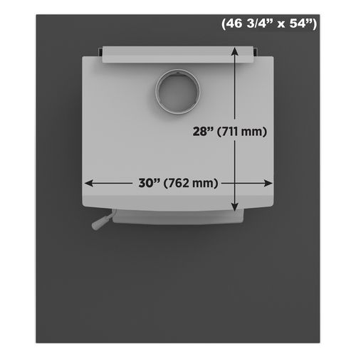 BLACK STEEL HEARTH PAD 46 3/4" x 54" | Century Heating | Wood insert