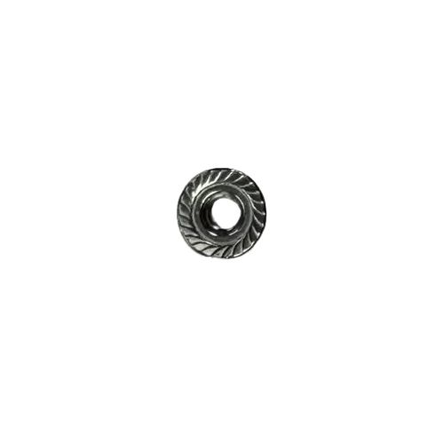 SERRATED HEX FLANGE NUT, 1/4"-20,18-8 STAINLESS STEEL | Century Heating | Wood insert