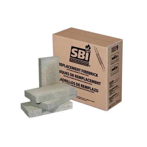 BRIQUE RÉFRACTAIRE 4" x 8" x 1 1/4" (9 UNITÉS) | Century Heating | Encastrable à bois