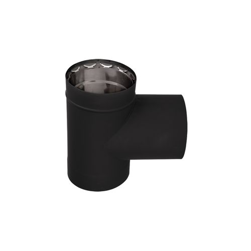 6" VORTEX DOUBLE WALL TEE WITH CAP | Century Heating | Wood insert