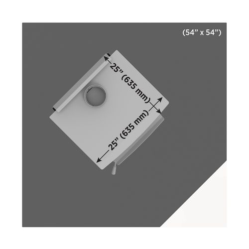 BLACK STEEL HEARTH PAD 54" - CORNER | Century Heating | Wood insert