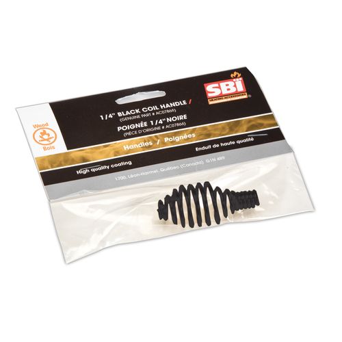 1/4" BLACK COIL HANDLE | Century Heating | Wood insert