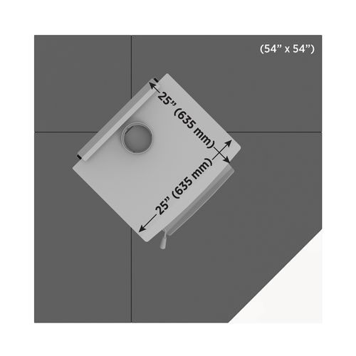 SYSTÈME MODULAIRE DE PROTECTION DE PLANCHER 54" - COIN | Century Heating | Encastrable à bois