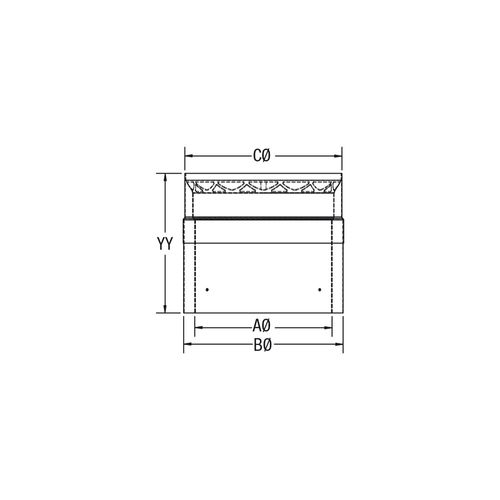 6" X 18"L VORTEX DOUBLE WALL SLIP SECTION | Century Heating | Wood insert