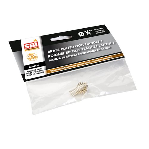 1/4" BRASS COIL HANDLE | Century Heating | Wood insert