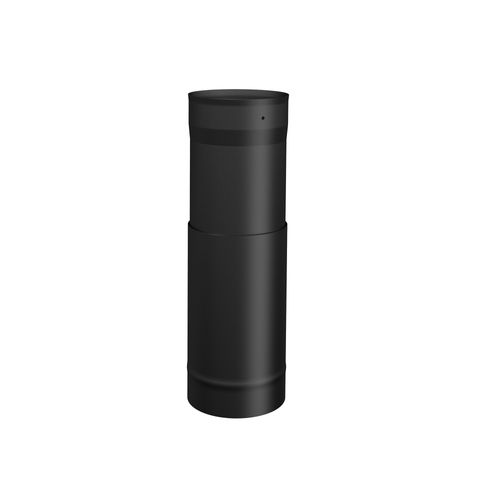 TELESCOPIC SINGLE WALL BLACK PIPE - 7"Ø (14"-22"L) | Century Heating | Wood insert