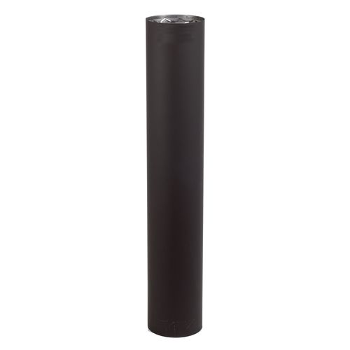 6" X 48"L VORTEX DOUBLE WALL BLACK PIPE | Century Heating | Wood insert