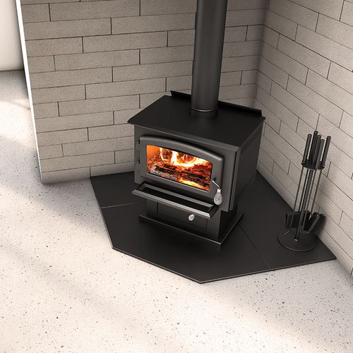 SYSTÈME MODULAIRE DE PROTECTION DE PLANCHER 54" - COIN | Century Heating | Encastrable à bois