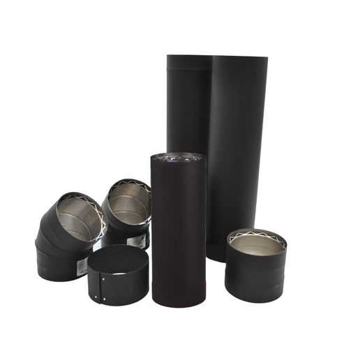 6" TO-THE-WALL DOUBLE WALL PIPE KIT | Century Heating | Wood insert