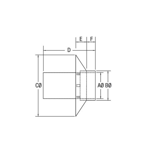 6" VORTEX DOUBLE WALL MASONRY ADAPTER | Century Heating | Wood insert