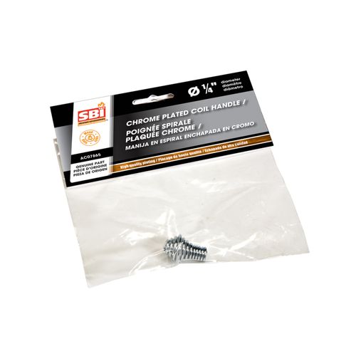 1/4" CHROME COIL HANDLE | Century Heating | Wood insert
