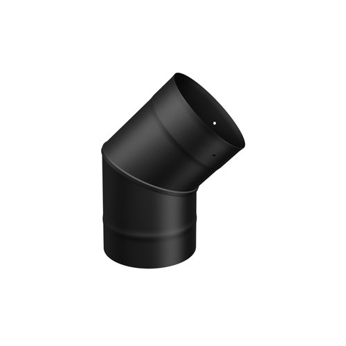 45° ELBOW SINGLE WALL BLACK PIPE - 8"Ø | Century Heating | Wood insert