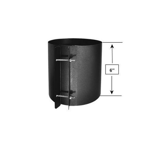 SECTION D'ACCOUPLEMENT NOIR SIMPLE PAROI - 8"Ø | Century Heating | Encastrable à bois